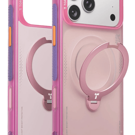 iPhone 17 Pro/18 Pro O Stand Spin Air Serisi Magsafe Kılıf - Pembe