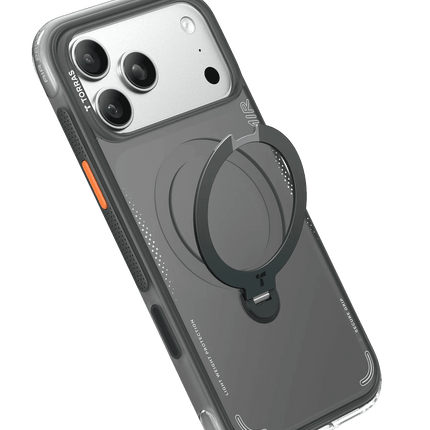 iPhone 17 Pro/18 Pro O Stand Spin Air Serisi Magsafe Kılıf - Siyah 4
