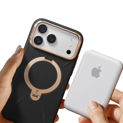 iPhone 17 Pro/18 Pro O Stand Spin VegSkin Serisi Magsafe Kılıf 4