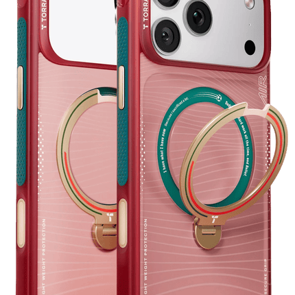 iPhone 17 Pro/18 Pro OStand Q3 Air World Cup Serisi Magsafe Kılıf - Kırmızı