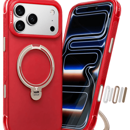 iPhone 17 Pro/18 Pro OStand Q3 Air World Cup Serisi Magsafe Kılıf - Kırmızı 2