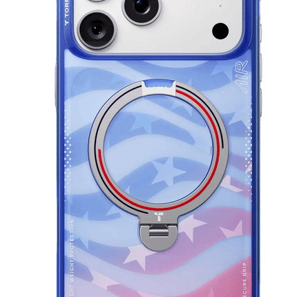 iPhone 17 Pro/18 Pro OStand Q3 Air World Cup Serisi Magsafe Kılıf - Kırmızı-Mavi 4