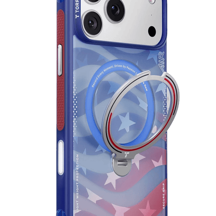 iPhone 17 Pro/18 Pro OStand Q3 Air World Cup Serisi Magsafe Kılıf - Kırmızı-Mavi 3