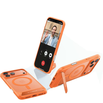 iPhone 17 Pro/18 Pro P Stand Serisi Magsafe Kılıf - Turuncu 5