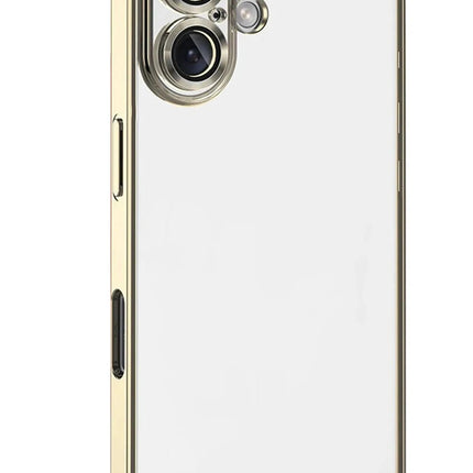 iPhone 17 Razer Lensli Silikon Kılıf - Gold 3