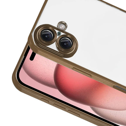 iPhone 17 Razer Lensli Silikon Kılıf - Çöl Titanyum 2