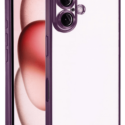 iPhone 17 Razer Lensli Silikon Kılıf - Açık Mor
