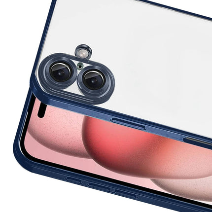 iPhone 17 Razer Lensli Silikon Kılıf - Lacivert 2