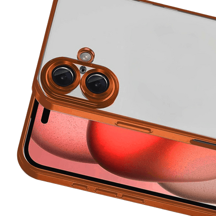 iPhone 17 Razer Lensli Silikon Kılıf - Turuncu 3