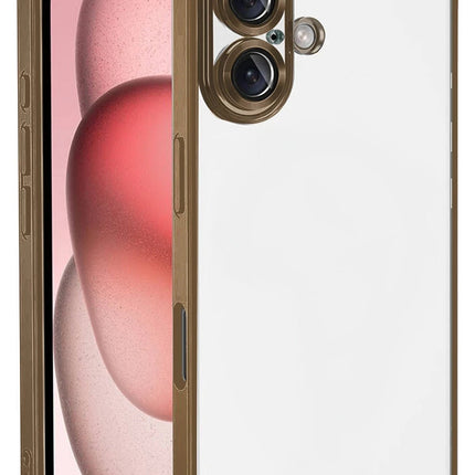 iPhone 17 Razer Lensli Silikon Kılıf - Çöl Titanyum