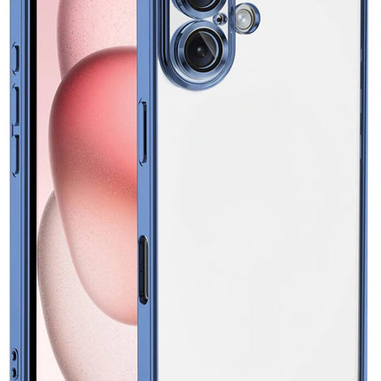 iPhone 17 Razer Lensli Silikon Kılıf - Açık Mavi