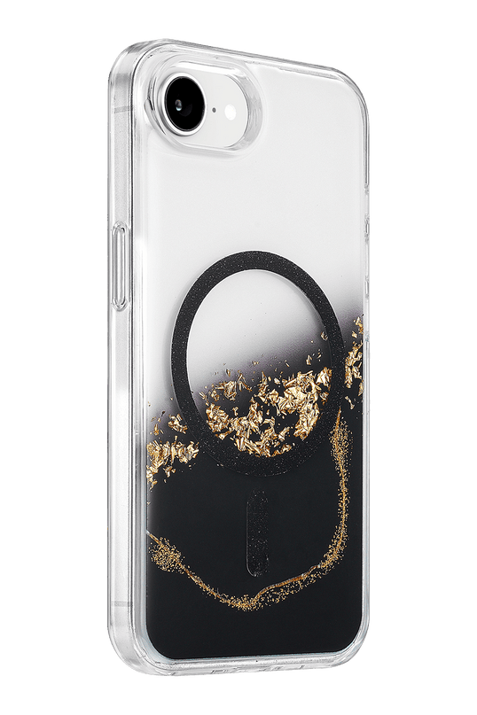 iPhone 17E Lotus Simli Magsafe Kapak Kılıf - Siyah 2
