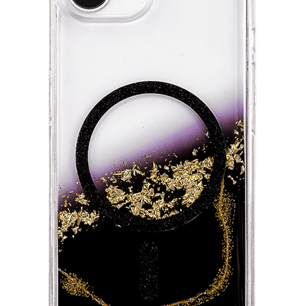 iPhone 17E Lotus Simli Magsafe Kapak Kılıf - Siyah 3