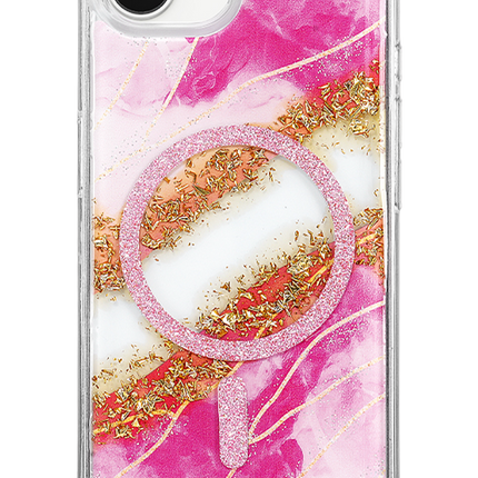 iPhone 17E Lotus Simli Magsafe Kapak Kılıf - Pembe 3