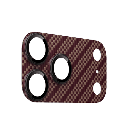 iPhone 18 Pro Kevlar Robin Kamera Lens Koruyucu - Bordo 2