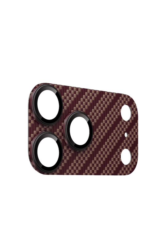 iPhone 18 Pro Kevlar Robin Kamera Lens Koruyucu - Bordo 2