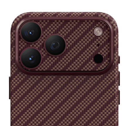 iPhone 18 Pro Kevlar Robin Kamera Lens Koruyucu - Bordo 4
