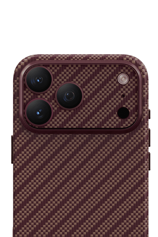 iPhone 18 Pro Kevlar Robin Kamera Lens Koruyucu - Bordo 4