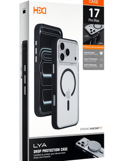 iPhone 18 Pro Max /17 Pro Max HBC-421 Lya Magsafe Kapak Kılıf - Siyah 4