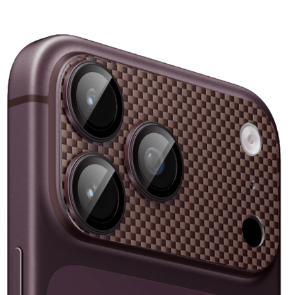 iPhone 18 Pro Max Kevlar Kamera Lens - Bordo