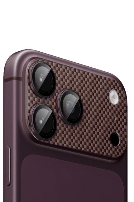iPhone 18 Pro Max Kevlar Kamera Lens - Bordo