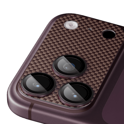 iPhone 18 Pro Max Kevlar Kamera Lens - Bordo 3