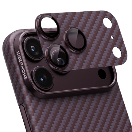 iPhone 18 Pro Max Kevlar Kamera Lens - Bordo 2