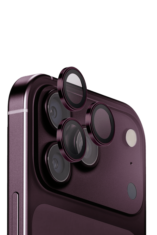 iPhone 18 Pro Max Optix Aluguard Kamera Lens Koruyucu - Bordo 2