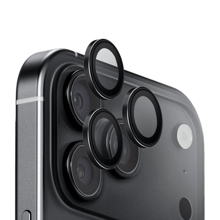 iPhone 18 Pro Max Optix Aluguard Kamera Lens Koruyucu - Siyah 2