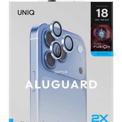 iPhone 18 Pro Max Optix Aluguard Kamera Lens Koruyucu - Açık Mavi