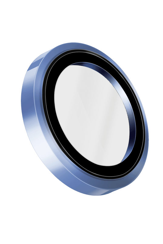 iPhone 18 Pro Max Optix Prime Çelik Çerçeveli Sapphire Kamera Lens Koruyucu - Açık Mavi 3