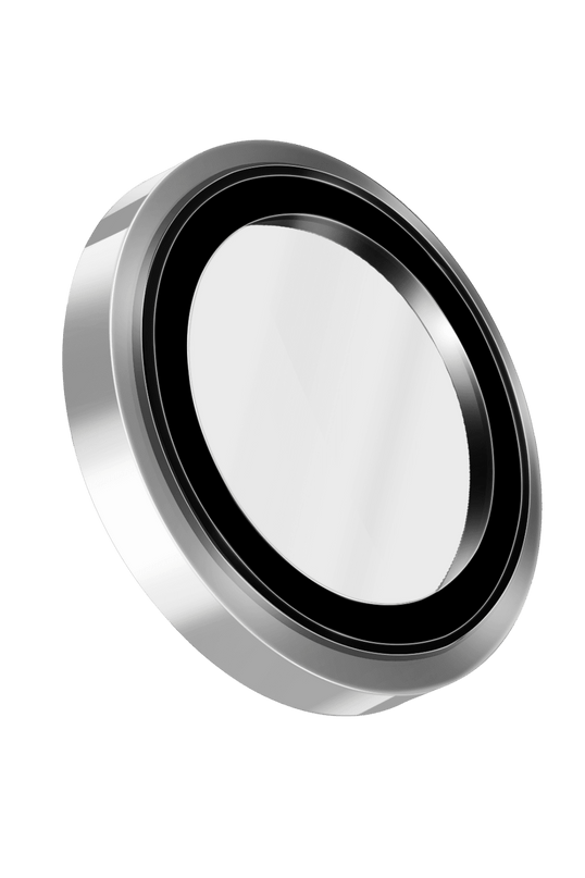 iPhone 18 Pro Max Optix Prime Çelik Çerçeveli Sapphire Kamera Lens Koruyucu - Gümüş 3