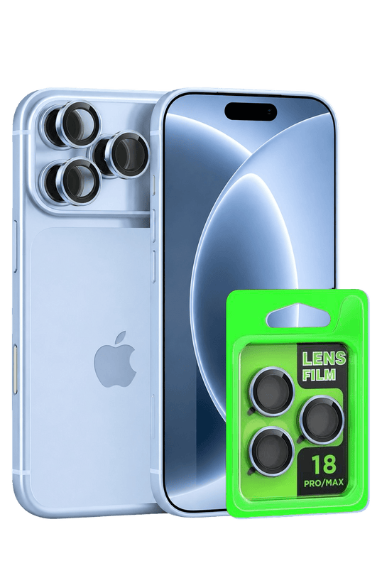 iPhone 18 Pro Max Raze Metal Kamera Lens - Açık Mavi