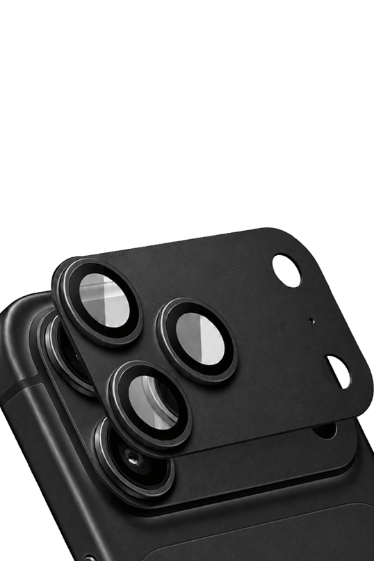 iPhone 18 Pro Max Sapphire Armor Kamera Lens Koruyucu - Siyah 3