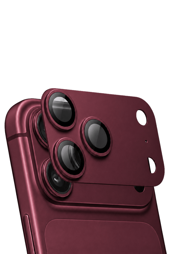 iPhone 18 Pro Max Sapphire Armor Kamera Lens Koruyucu - Bordo 3
