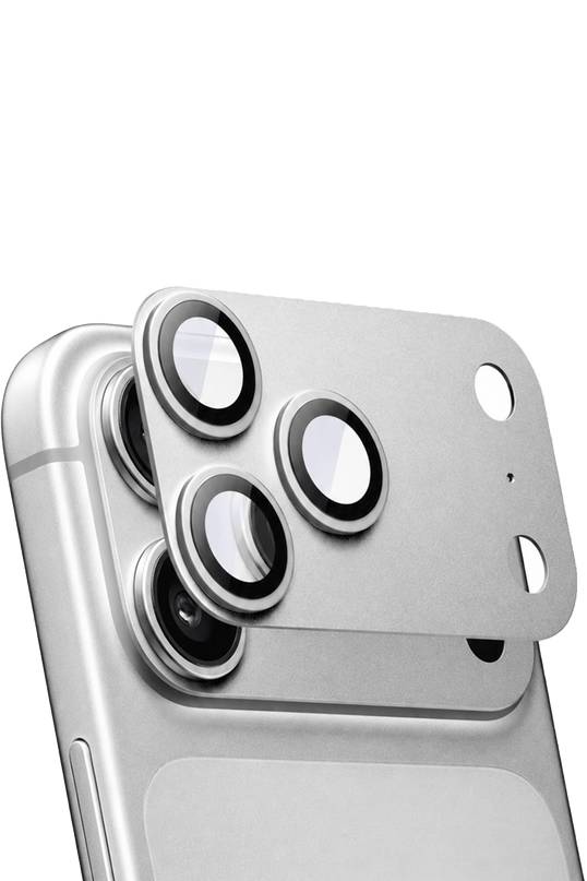 iPhone 18 Pro Max Sapphire Armor Kamera Lens Koruyucu - Gümüş 3