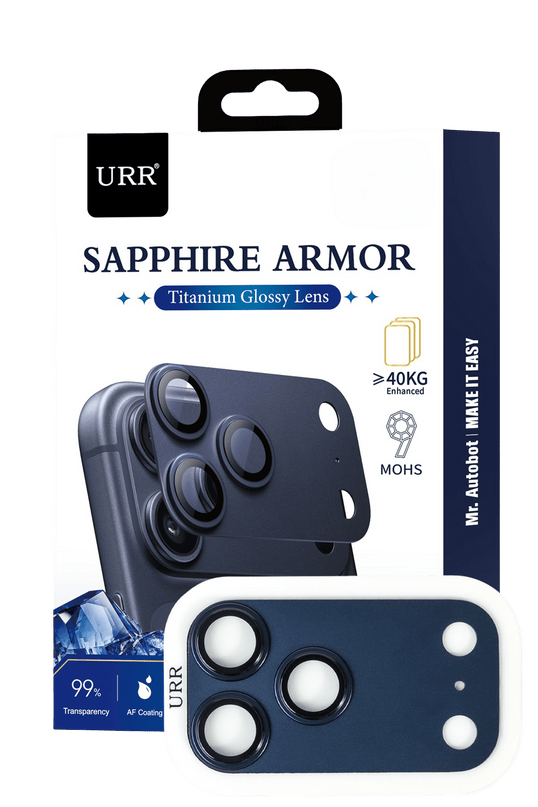 iPhone 18 Pro Max Sapphire Armor Kamera Lens Koruyucu - Lacivert