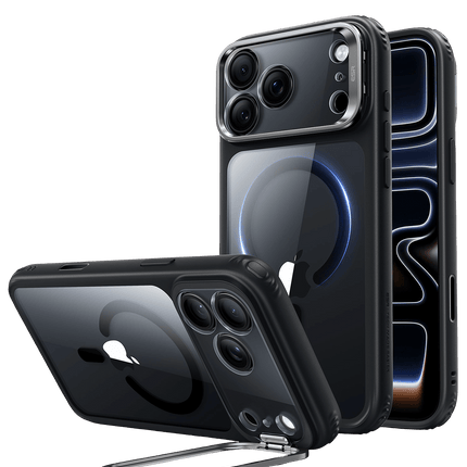 iPhone 18 Pro Max/17 Pro Max Classic Hybrid Magsafe Standlı Kapak Kılıf - Siyah