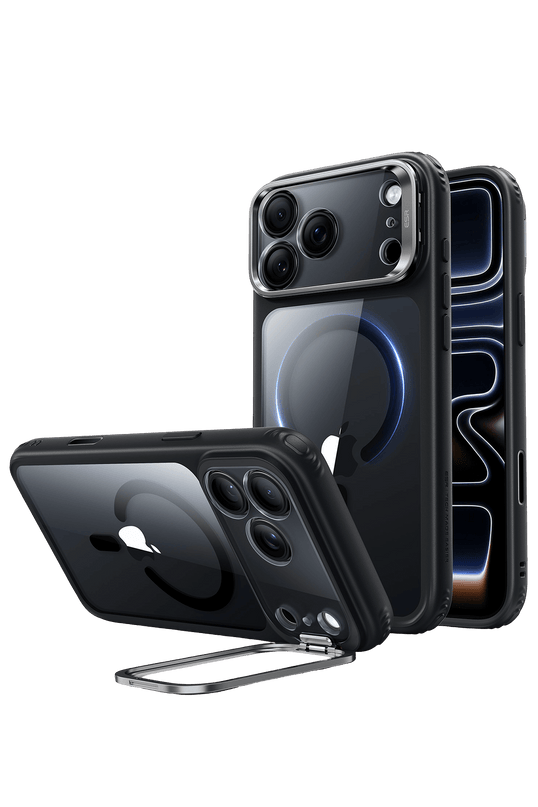iPhone 18 Pro Max/17 Pro Max Classic Hybrid Magsafe Standlı Kapak Kılıf - Siyah