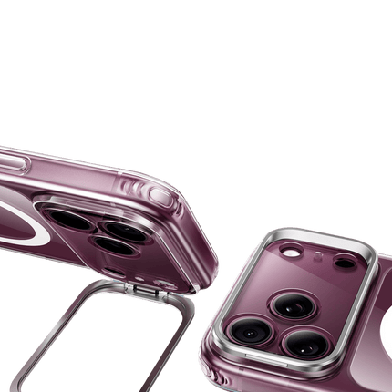 iPhone 18 Pro Max/17 Pro Max Classic Hybrid Magsafe Standlı Kapak Kılıf - Şeffaf 3