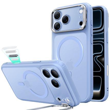 iPhone 18 Pro Max/17 Pro Max Classic Hybrid Magsafe Standlı Kapak Kılıf - Açık Mavi 2