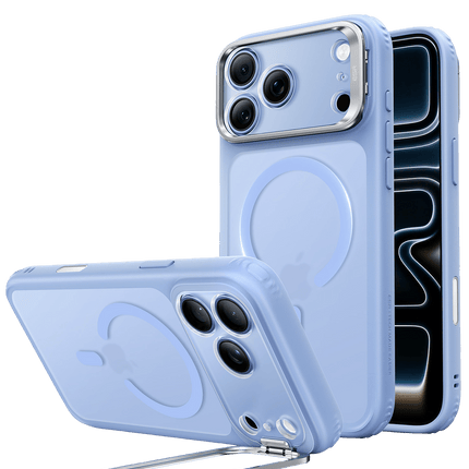 iPhone 18 Pro Max/17 Pro Max Classic Hybrid Magsafe Standlı Kapak Kılıf - Açık Mavi