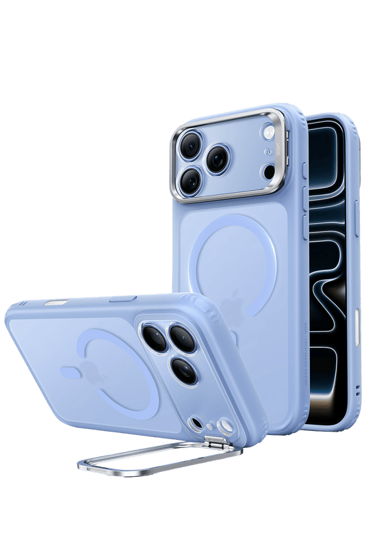 iPhone 18 Pro Max/17 Pro Max Classic Hybrid Magsafe Standlı Kapak Kılıf - Açık Mavi
