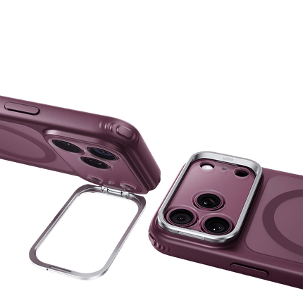 iPhone 18 Pro Max/17 Pro Max Classic Hybrid Magsafe Standlı Kapak Kılıf - Bordo 2