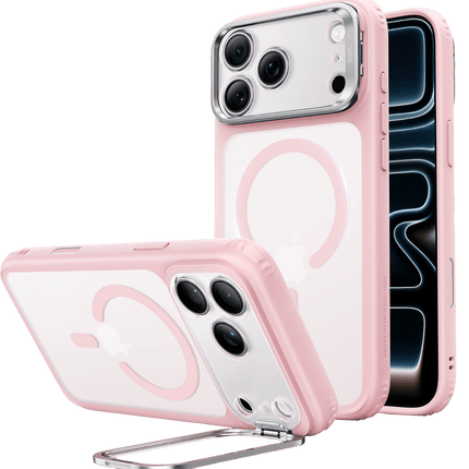 iPhone 18 Pro Max/17 Pro Max Classic Hybrid Magsafe Standlı Kapak Kılıf - Pembe