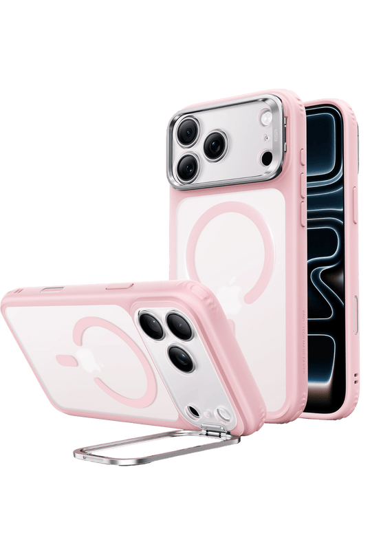 iPhone 18 Pro Max/17 Pro Max Classic Hybrid Magsafe Standlı Kapak Kılıf - Pembe