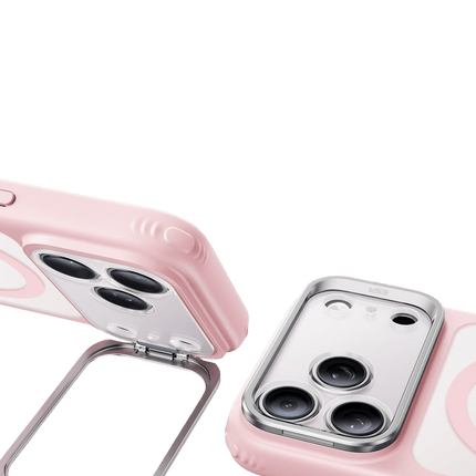 iPhone 18 Pro Max/17 Pro Max Classic Hybrid Magsafe Standlı Kapak Kılıf - Pembe 3
