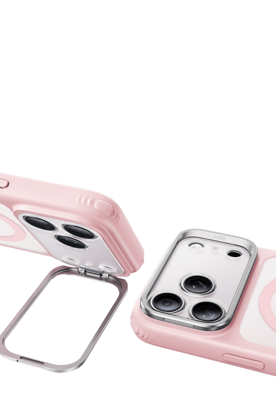 iPhone 18 Pro Max/17 Pro Max Classic Hybrid Magsafe Standlı Kapak Kılıf - Pembe 3