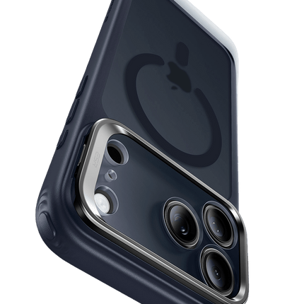 iPhone 18 Pro Max/17 Pro Max Classic Hybrid Magsafe Standlı Kapak Kılıf - Mavi 3