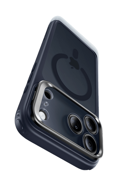 iPhone 18 Pro Max/17 Pro Max Classic Hybrid Magsafe Standlı Kapak Kılıf - Mavi 3